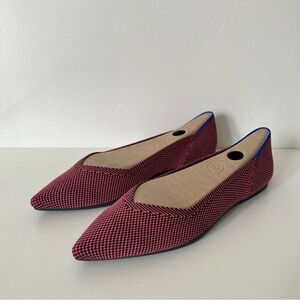 NWT Rothy’s Rose Double Stitch Point Flats